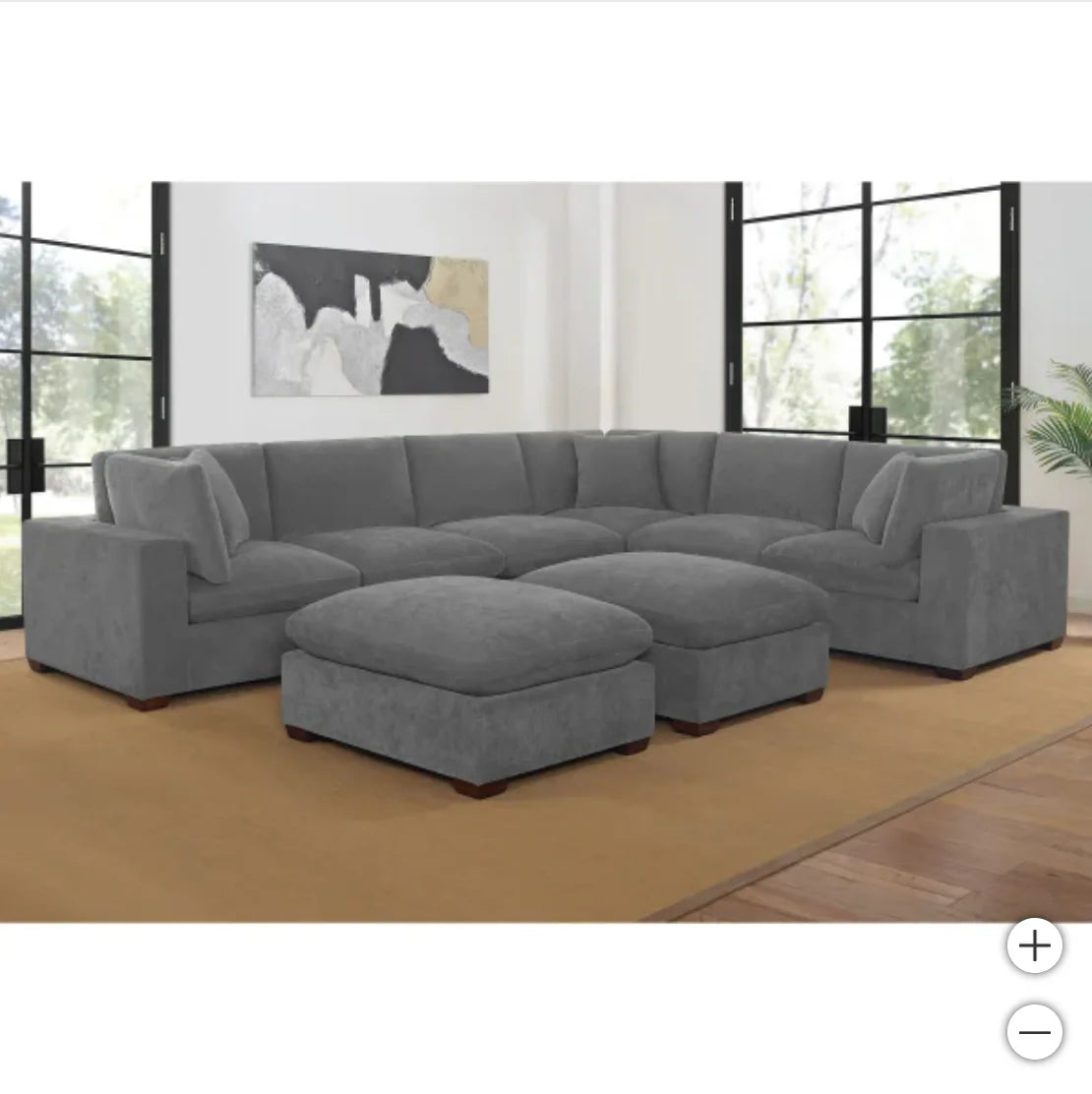 Thomasville Lowell 8-piece Modular Sectional - Dark gray