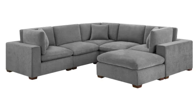 Thomasville Lowell 6-piece Modular Sectional - Dark Gray