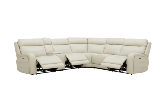 Gearhart Leather Power Reclining Sectional with Power Headrests