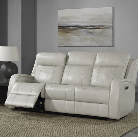 Barcalounger Leather Power Reclining Sofa with Power Headrests