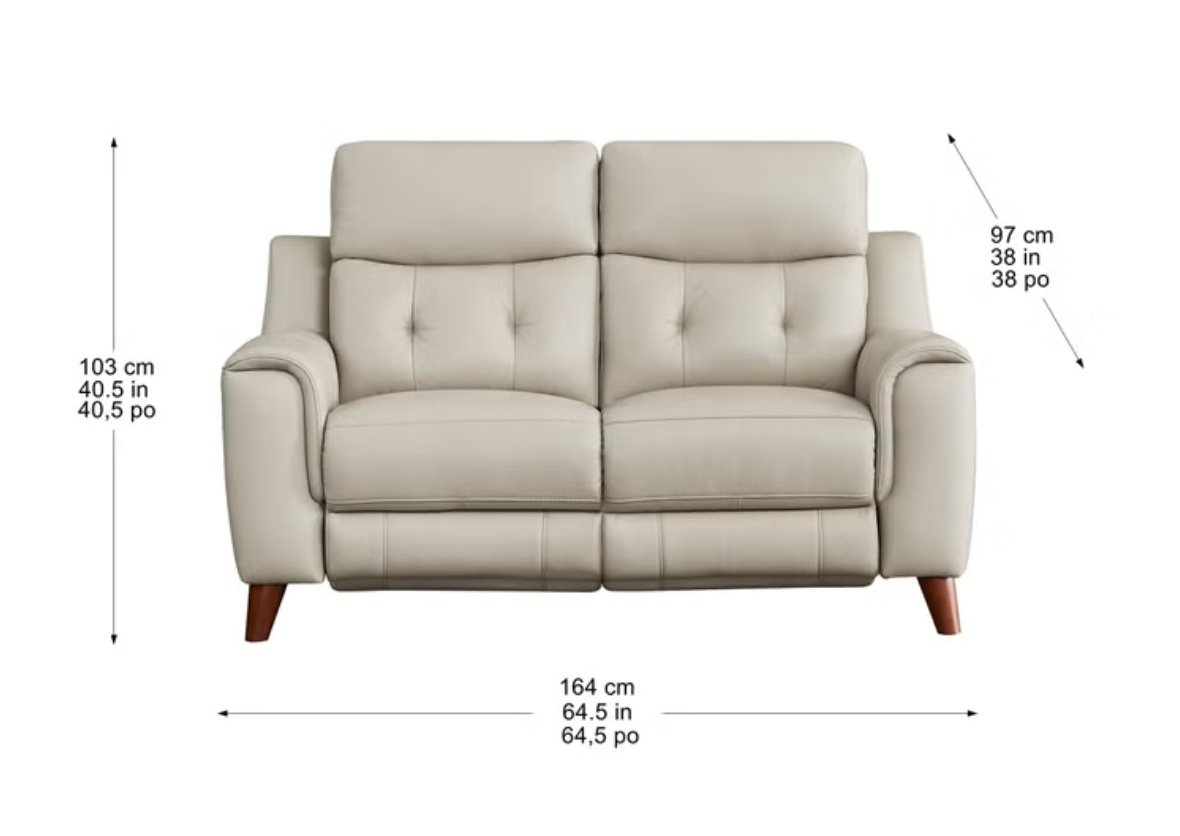 Malibu Leather Power Reclining Set with Power Headrests – Sofa & Loveseat