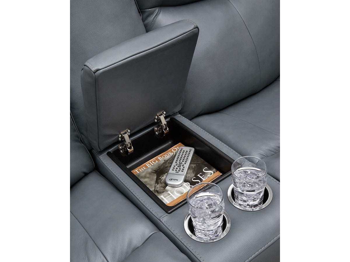 Sofá reclinable y sofá de dos plazas de cuero con doble mecanismo eléctrico Mindanao