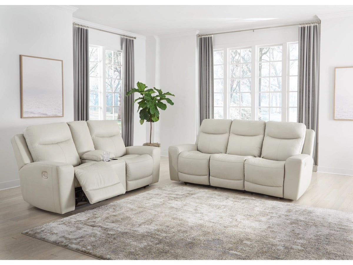 Sofá reclinable y sofá de dos plazas de cuero con doble mecanismo eléctrico Mindanao