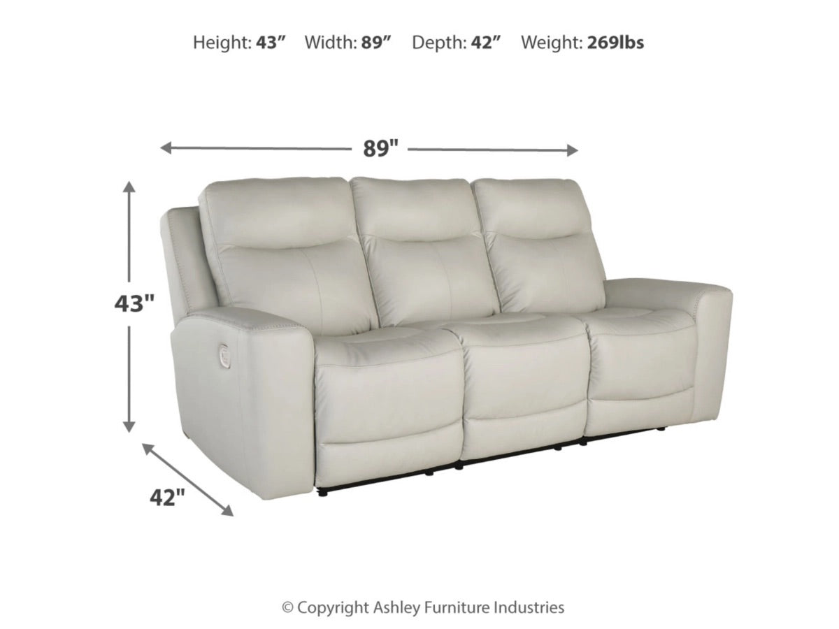 Sofá reclinable y sofá de dos plazas de cuero con doble mecanismo eléctrico Mindanao