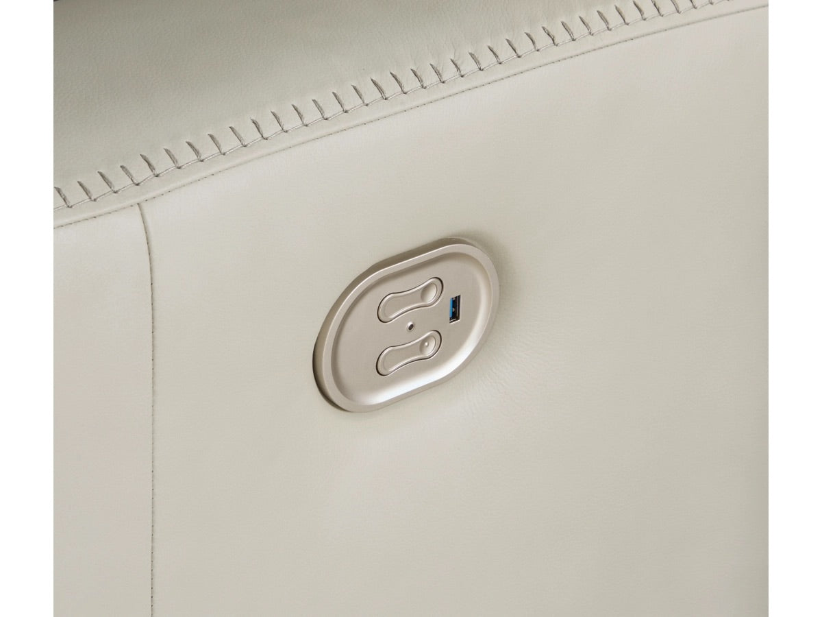 Sofá reclinable y sofá de dos plazas de cuero con doble mecanismo eléctrico Mindanao