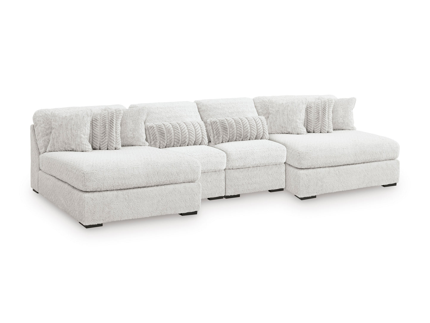 Cuddle Plush 4-Piece Sectional with Chaise