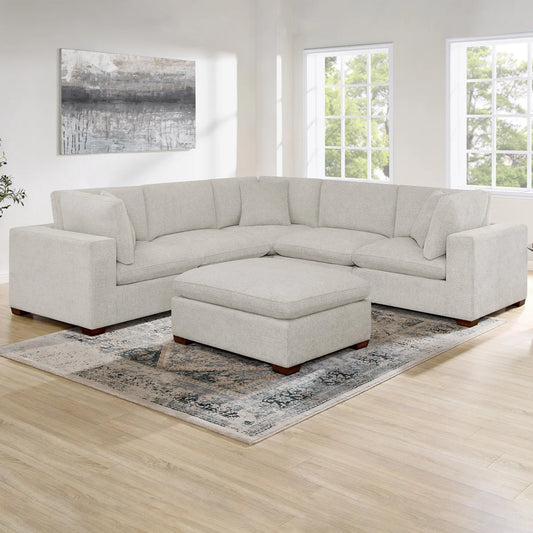 Thomasville Lowell 6-piece Modular Sectional- Light Gray