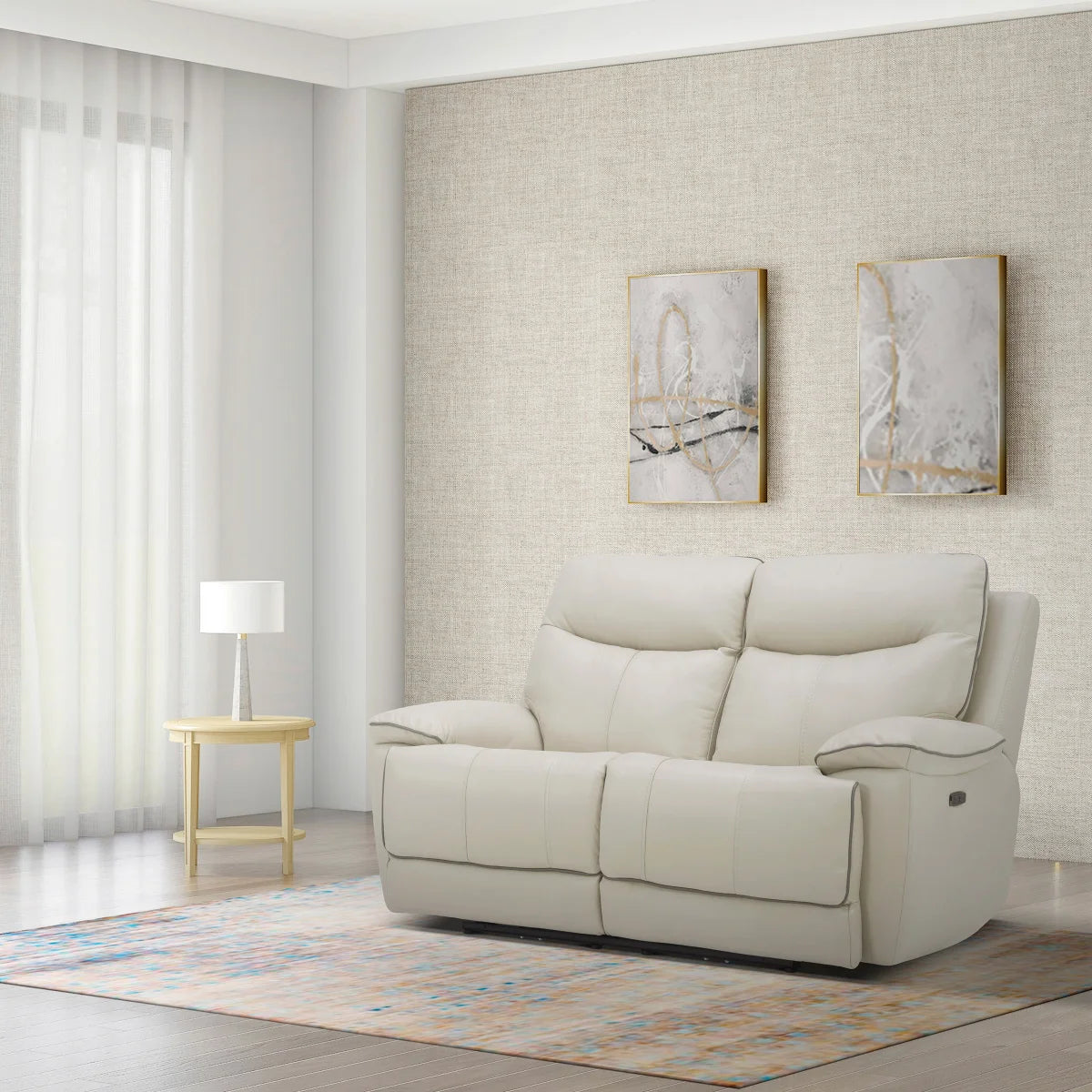 Messina Leather Power Reclining Sofa & Loveseat Set
