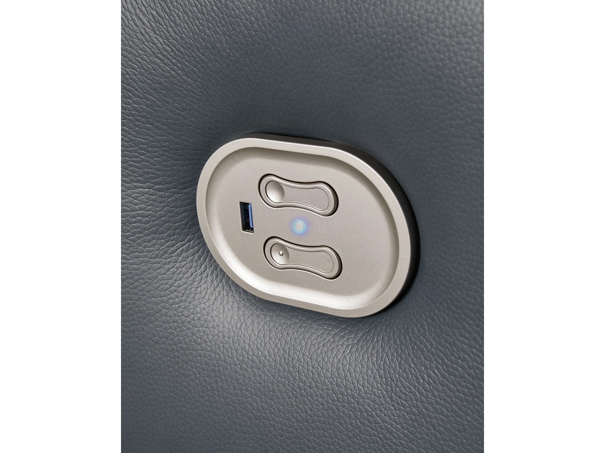 Sofá reclinable y sofá de dos plazas de cuero con doble mecanismo eléctrico Mindanao