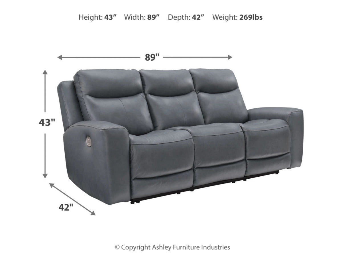 Sofá reclinable y sofá de dos plazas de cuero con doble mecanismo eléctrico Mindanao