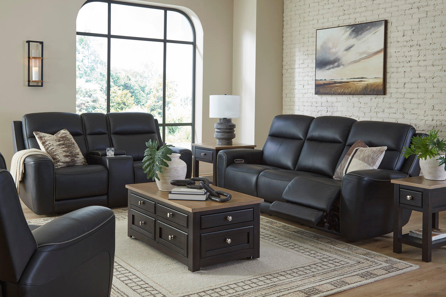 5Z-Comfort Power Recliner Sofa and Loveseat
