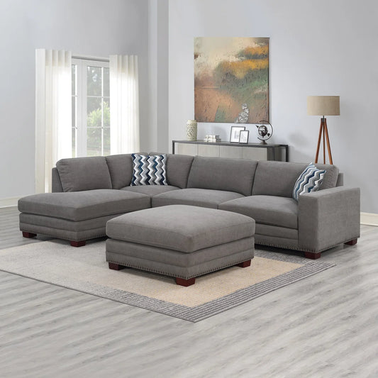 Penelope Fabric Sectional with Ottoman