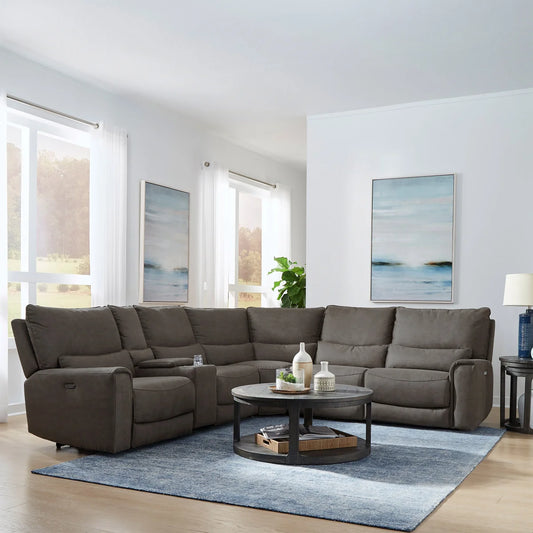 Adelaide Fabric Power Reclining Sectional with Power Headrests