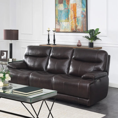 Ridgewin Leather Power Reclining Sofa & Loveseat Set