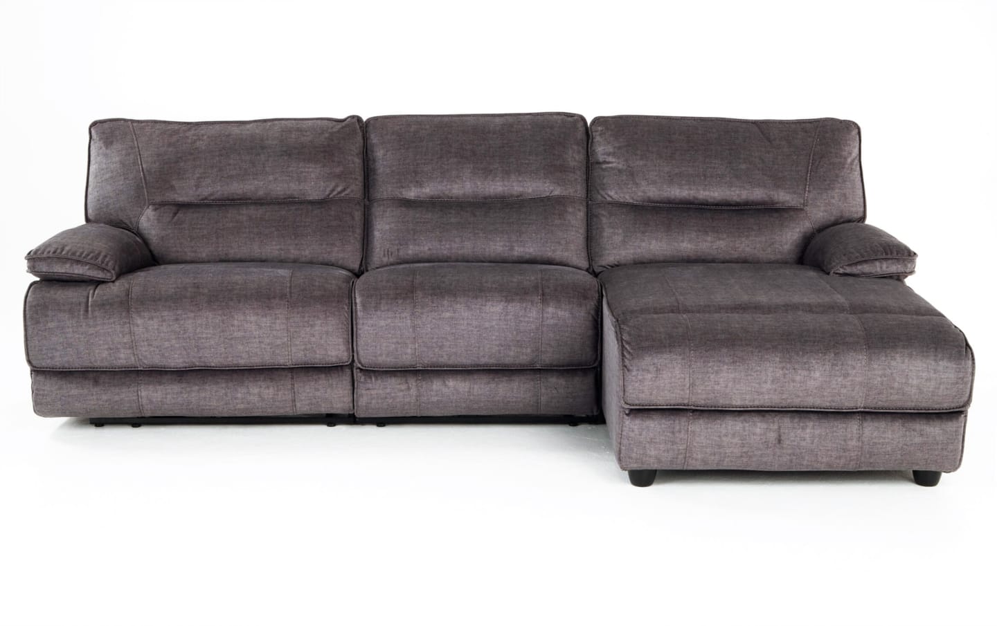 Chaise seccional reclinable eléctrico de 3 piezas Pacifica Gray