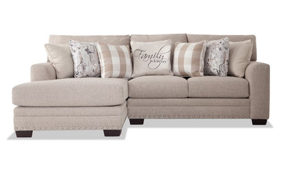 Chaise seccional de dos piezas en color beige Cottage Chic