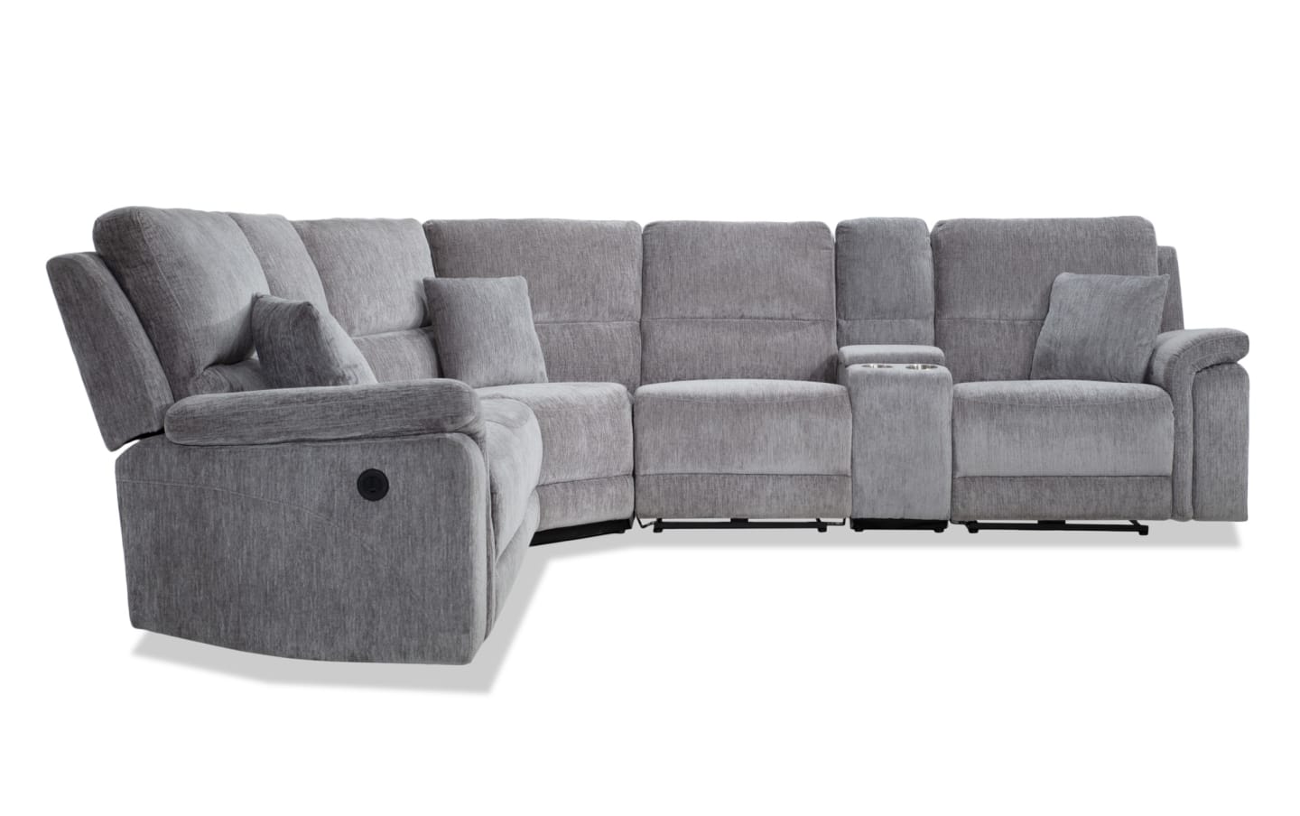 Seccional reclinable eléctrico de 6 piezas Renegade Gray