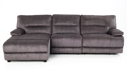 Chaise seccional reclinable eléctrico de 3 piezas Pacifica Gray