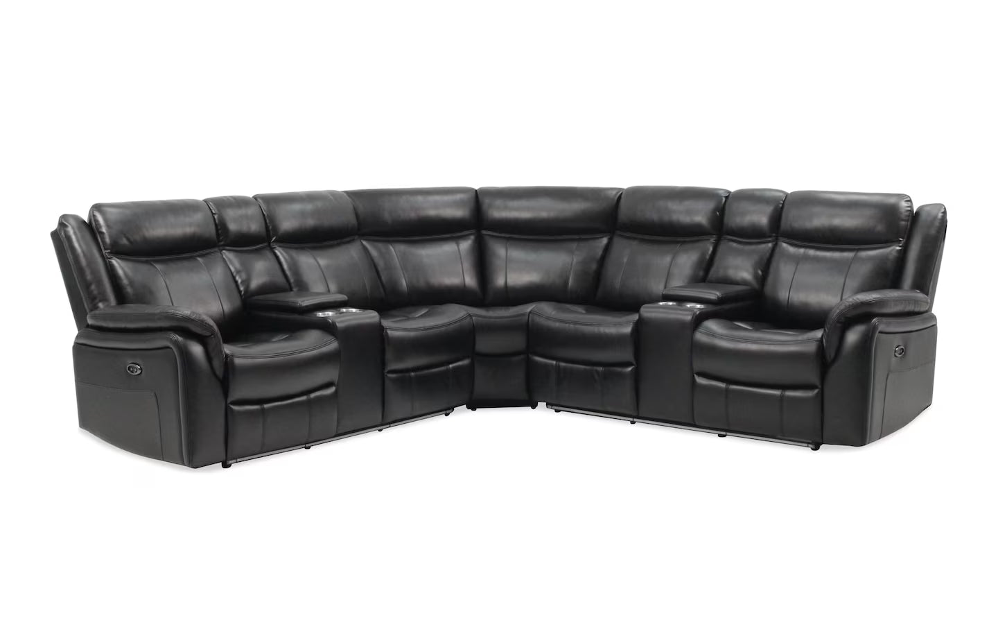 LED Lights Riviera Power Recliner Sectional