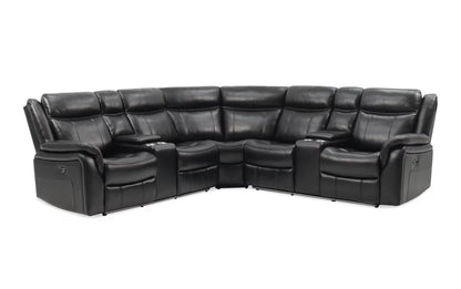 LED Lights Riviera Power Recliner Sectional