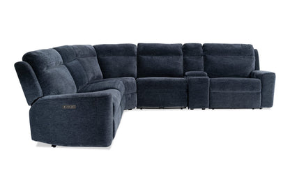 Bolt Navy Blue Sectional Recliner