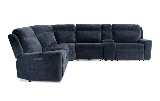 Sillón reclinable seccional azul marino Bolt