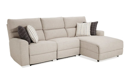 Modern Farmhouse Power Reclining Chaise Sectional