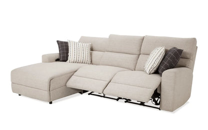 Modern Farmhouse Power Reclining Chaise Sectional