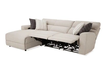 Modern Farmhouse Power Reclining Chaise Sectional
