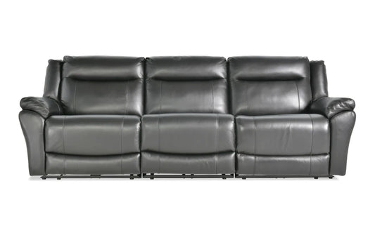 Frontier Black Leather Reclining Sofa & Loveseat Set