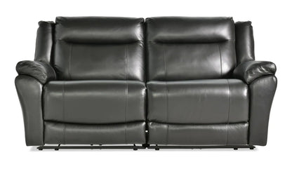 Frontier Black Leather Reclining Sofa & Loveseat Set