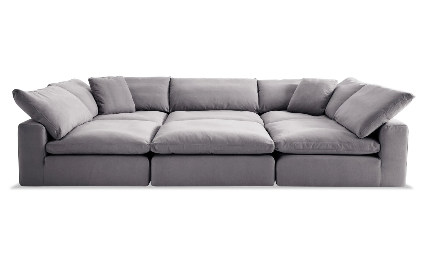 Dream Gray Modular Sectional with Ottoman