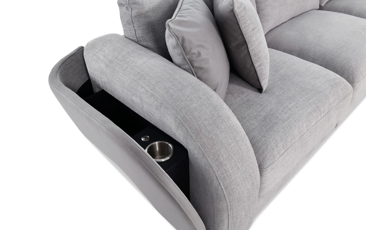 Gravity Gray 6 Piece Modular Sectional with Ottoman