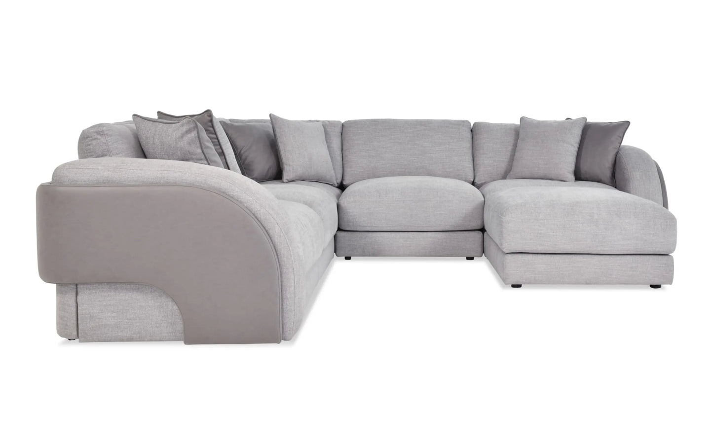 Gravity Gray 6 Piece Modular Sectional with Ottoman