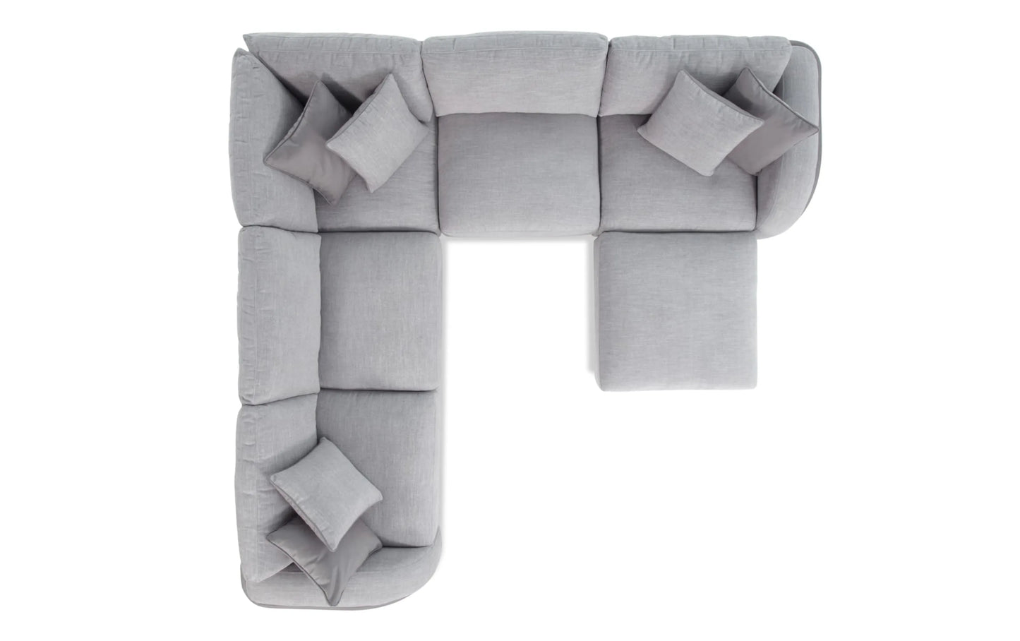 Gravity Gray 6 Piece Modular Sectional with Ottoman