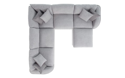 Gravity Gray 6 Piece Modular Sectional with Ottoman