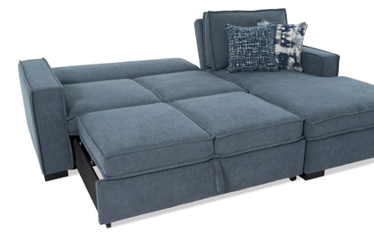 Playmax Chaise Storage Sectional with PopUp Sleeper
