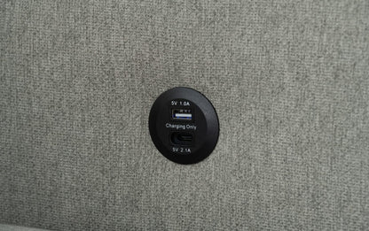 Playmax Double Strorage Sectional with USB & USB-C Port