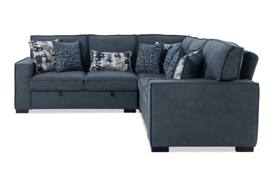 Playmax Denim Sectional with USB & USB-C Port