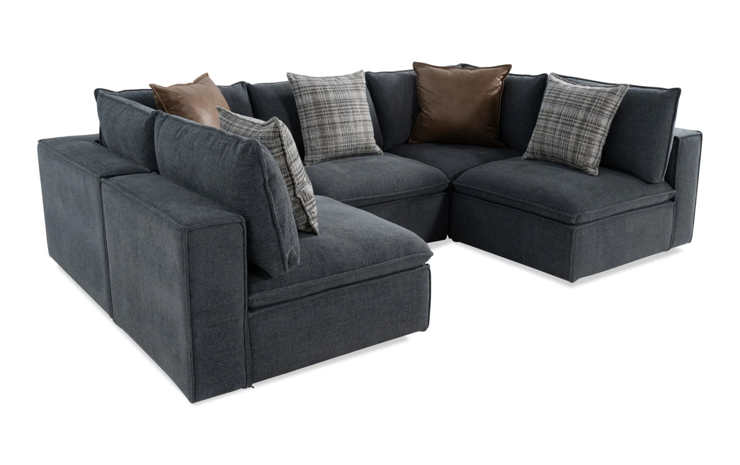 Infinity Thunder Blue 5 Piece Modular Sectional