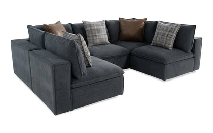 Infinity Thunder Blue 5 Piece Modular Sectional