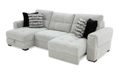 Slider Bob Gray Power Sliding Left Arm Facing Storage Chaise Sectional