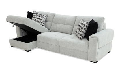 Slider Bob Gray Power Sliding Left Arm Facing Storage Chaise Sectional
