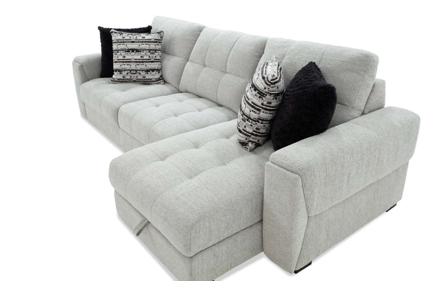 Slider Bob Gray Power Sliding Right Arm Facing Storage Chaise Sectional