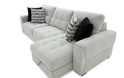 Slider Bob Gray Power Sliding Right Arm Facing Storage Chaise Sectional