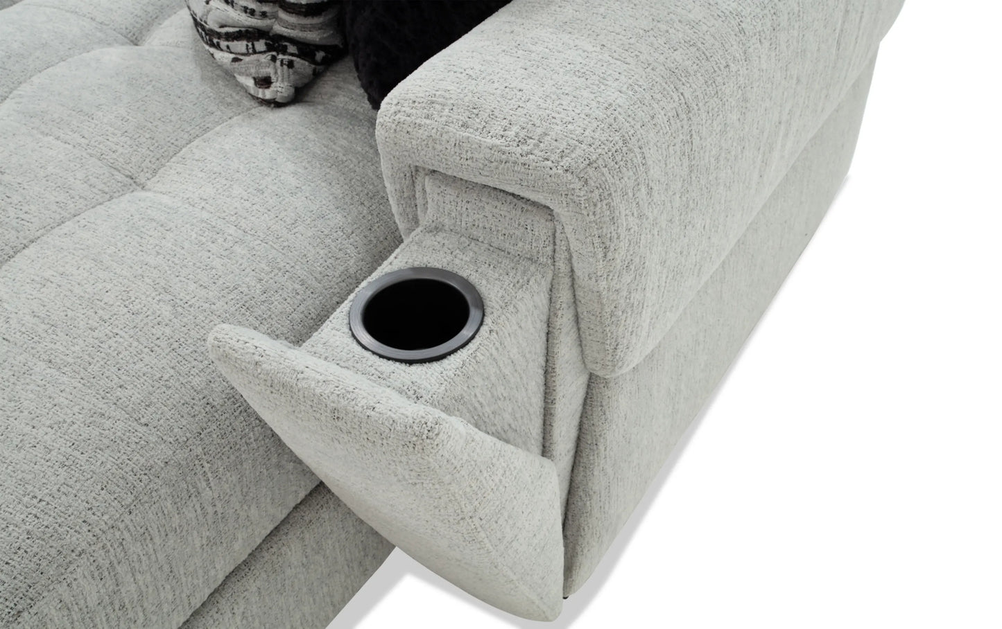 Slider Bob Gray Power Sliding Right Arm Facing Storage Chaise Sectional