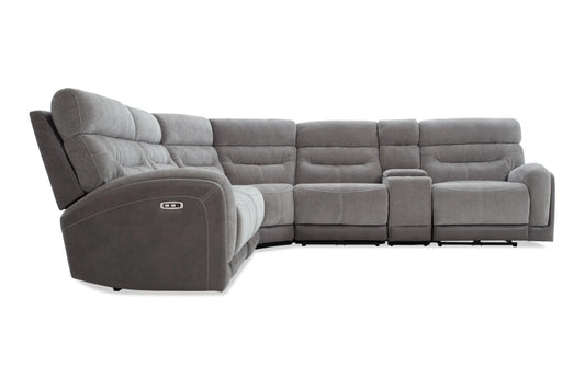 Phantom Gray Power Reclining Sectional with USB & USB-C Ports