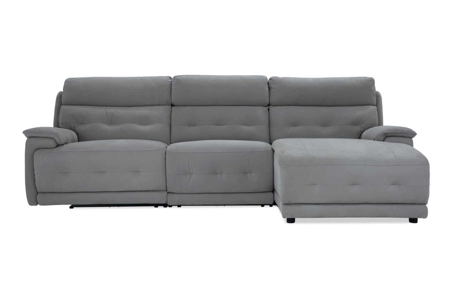 Rumor Gray Power Reclining 3 Piece Right Arm Facing Chaise