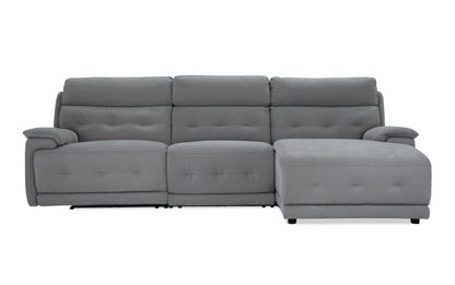 Rumor Gray Power Reclining 3 Piece Right Arm Facing Chaise