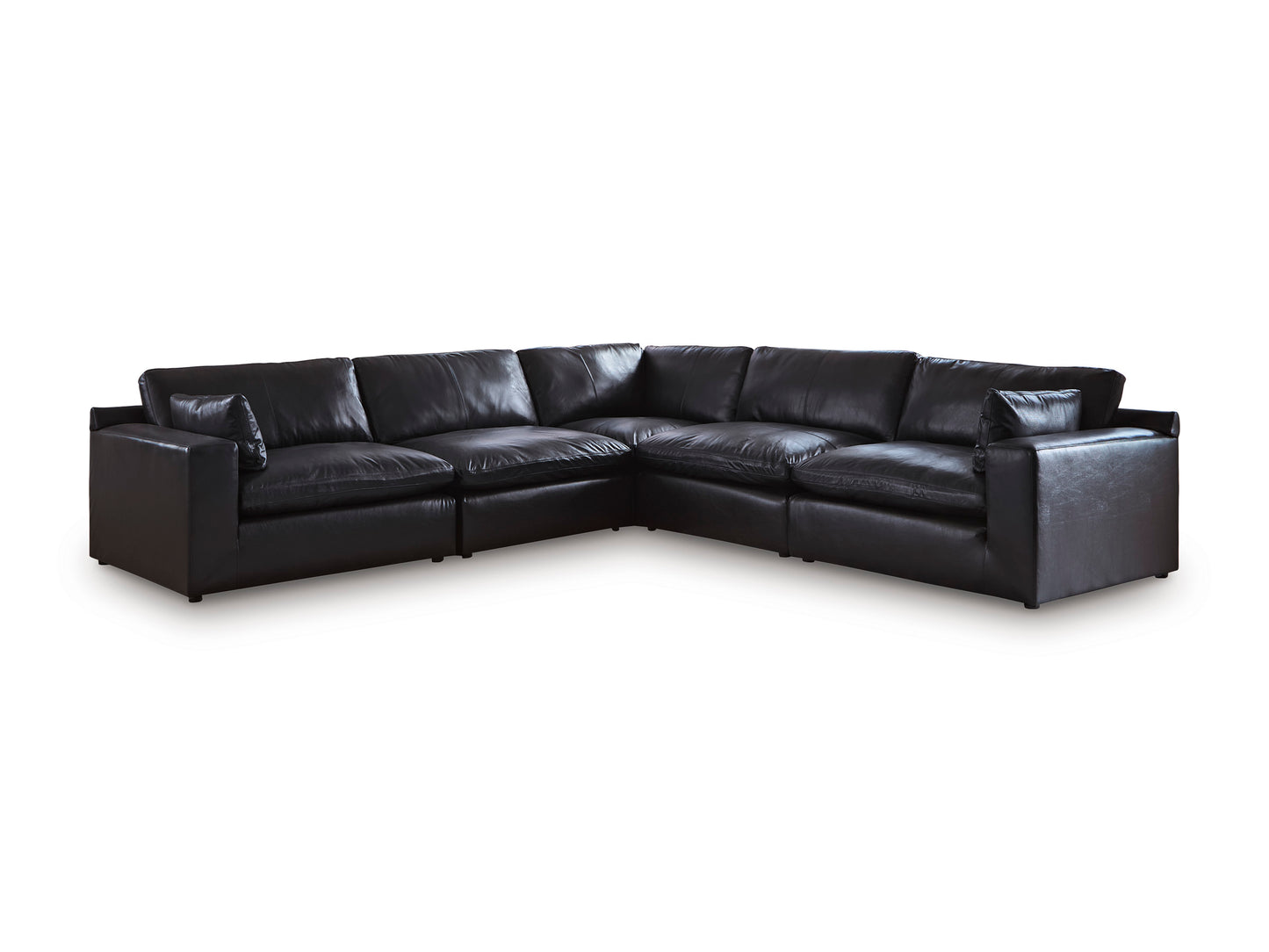 Emilia 5-Piece Leather Modular Sectional